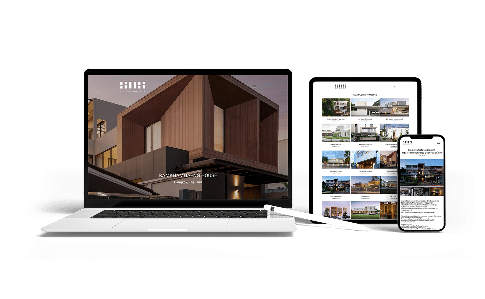 เว็บไซต์ S.O.S Architects ดีไซน์เว็บไซต์เน้นความเรียบง่าย ทันสมัย และสื่อสารตัวตนของแบรนด์